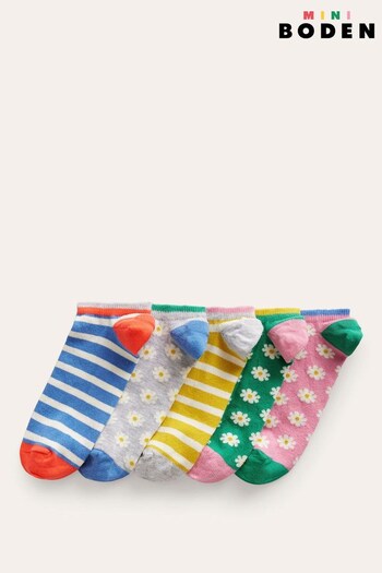 Boden Grey Trainers Socks 5 Pack (E26518) | £19