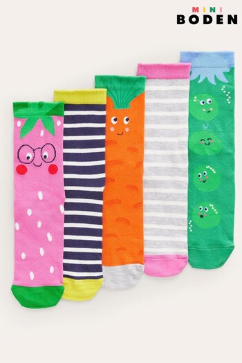 Boden Pink Socks 5 Pack (E26520) | £19