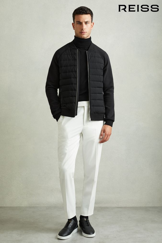 Black Bomber Jackets Black Leather Cotton Bomber Jackets Next UK