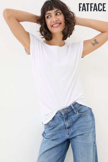 FatFace Ivy Organic Cotton White T-Shirt (E26784) | £25