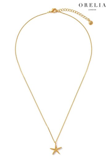Orelia London Gold Plated Starfish Charm Necklace (E27313) | £22