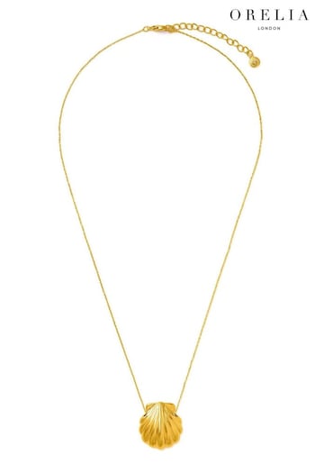 Orelia London Gold Plated Domed Shell Thread Through Necklace (E27319) | £30