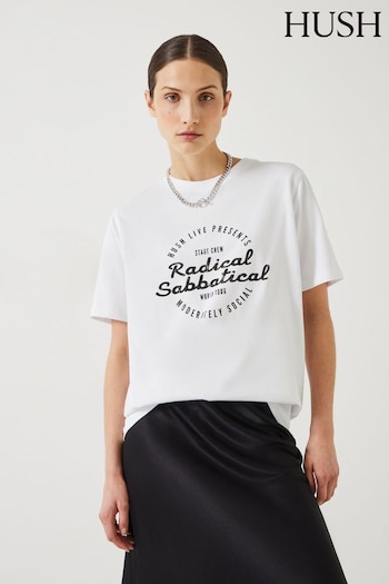 Hush White Radical Sabbatical Oversized T-Shirt (E27433) | £39