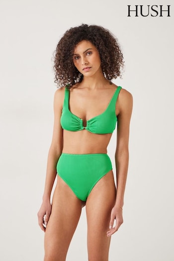 Hush Green Chloe Rib Bikini Top (E27442) | £49