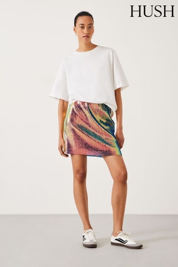 Hush Metallic Natalia Sequin Mini Skirts (E27447) | £79