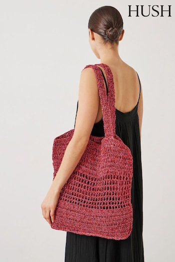 Hush Red Capri Crochet Tote Bag (E27454) | £69