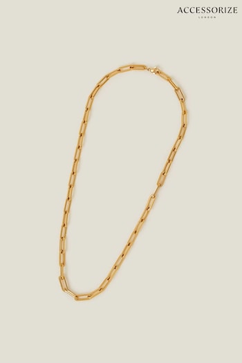 Accessorize Gold Tone Stainless Steel Chunky Chain Necklace (E28106) | £20