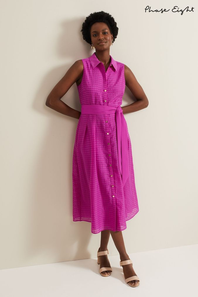 Women s Pink Shirt Dresses Curve Size Shirt Dresses Next UK