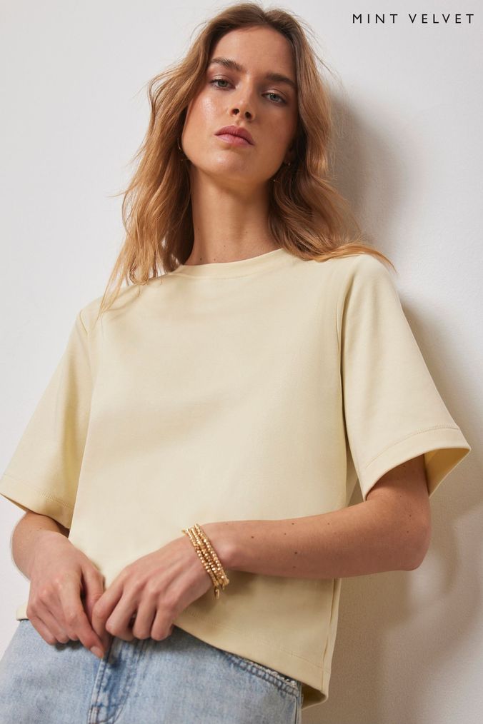 Buy Women s Yellow Plain Tops Online Next UK