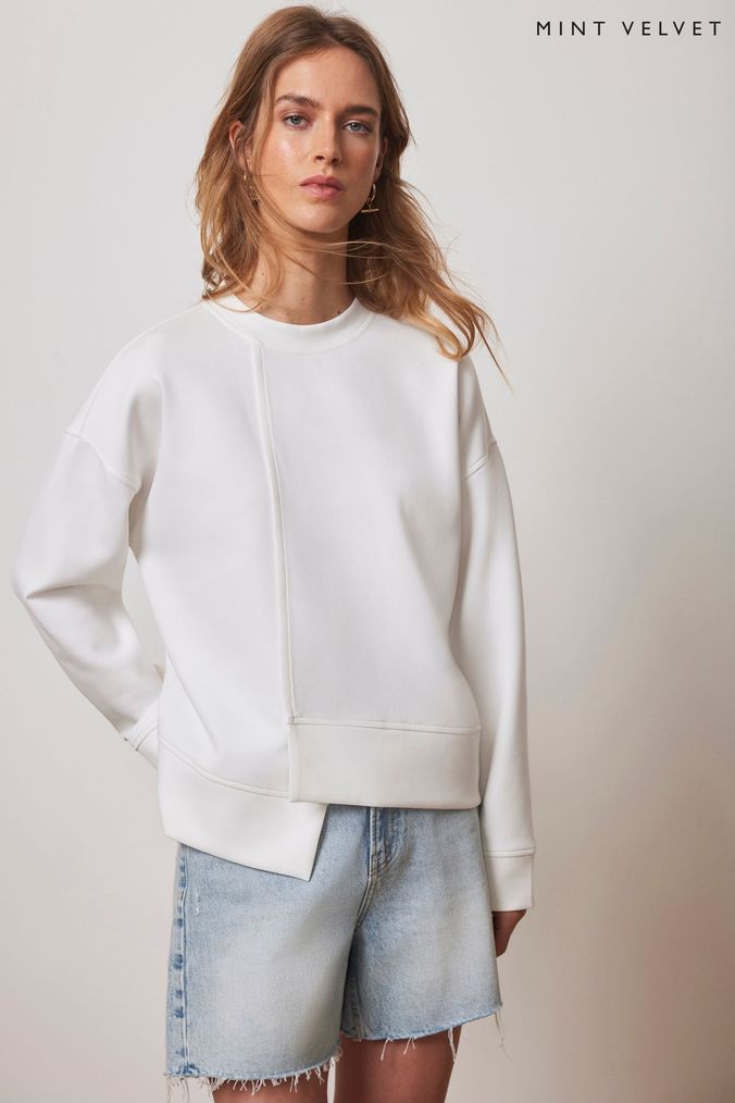 Buy Women s White Mint Velvet Sweatshirtsandhoodies Online Next UK