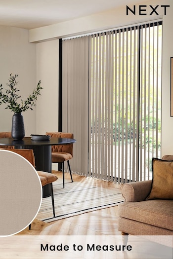 Natural Ram Blackout Made to Measure Vertical Blind (E28380) | £48