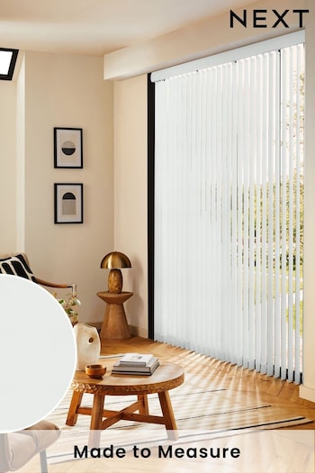 White Bel Blackout Made to Measure Vertical Blind (E28385) | £47