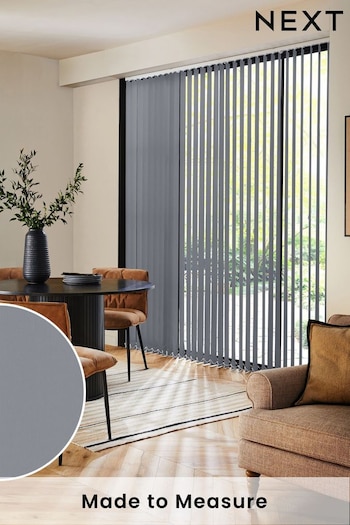 Grey Ram Blackout Made to Measure Vertical Blind (E28389) | £48