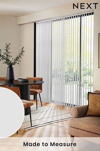 White Ram Blackout Made to Measure Vertical Blind (E28390) | £48