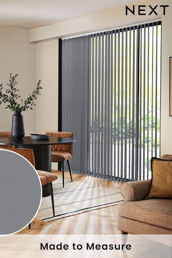 Grey Picce Blackout FR Made to Measure Vertical Blind (E28392) | £47