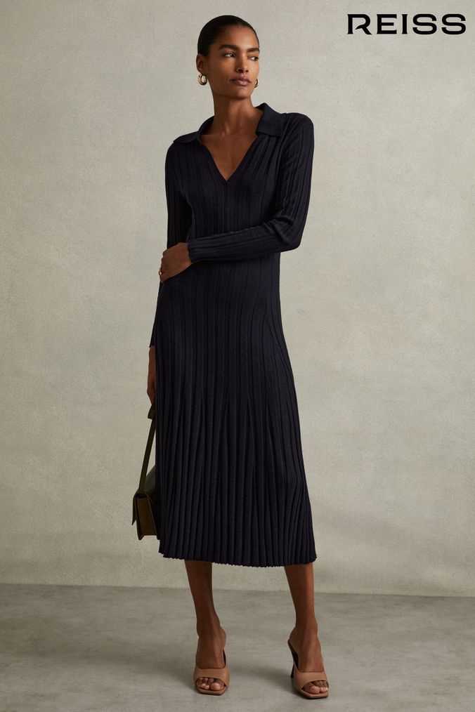 Next navy work dress shop