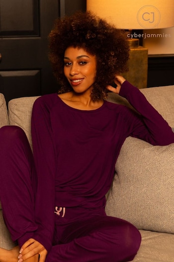 Cyberjammies Purple Slouch Jersey Pyjamas Set (E28631) | £48