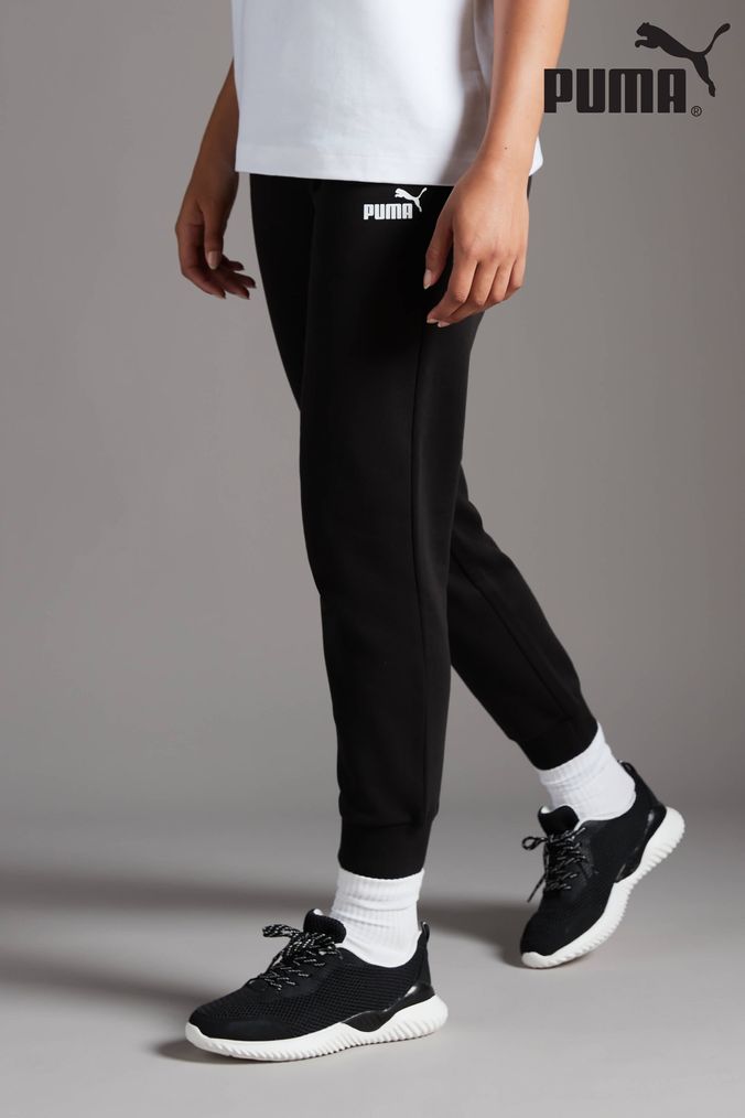 Womens black puma joggers best sale