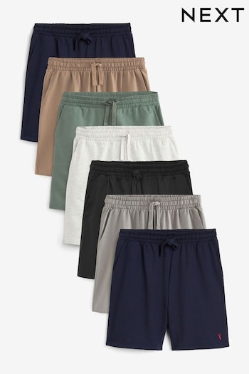 Black/Navy Blue/Grey Core Lightweight Shorts 7 Pack (E29009) | £88
