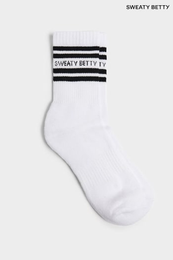 Sweaty Betty Black Chrome Varsity Slogan Socks (E29110) | £15