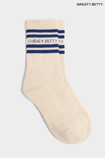 Sweaty Betty Black Varsity Slogan Socks (E29114) | £15
