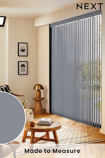 Grey Leo Made to Measure Vertical Blinds (E29429) | £35