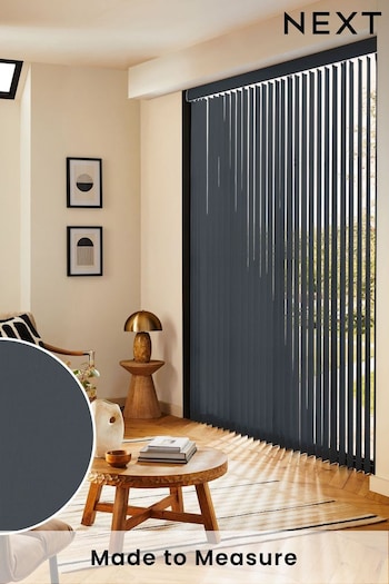 Grey Leo Made to Measure Vertical Blinds (E29438) | £35