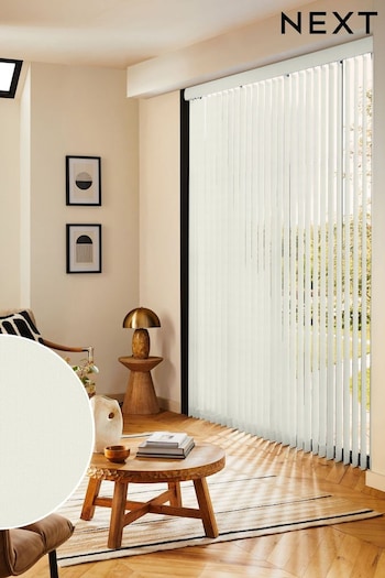 Cream Picce Blackout Made to Measure Vertical Blinds (E29441) | £35
