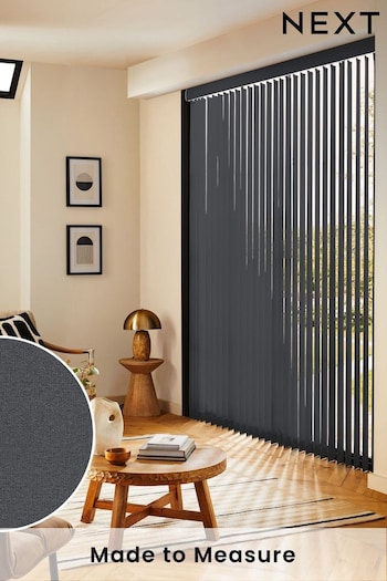 Grey Picce Blackout Made to Measure Vertical Blinds (E29451) | £35