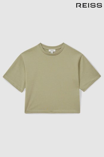 Reiss Sage Cassy Junior Oversized Cotton Crew Neck T-Shirt (E29703) | £15