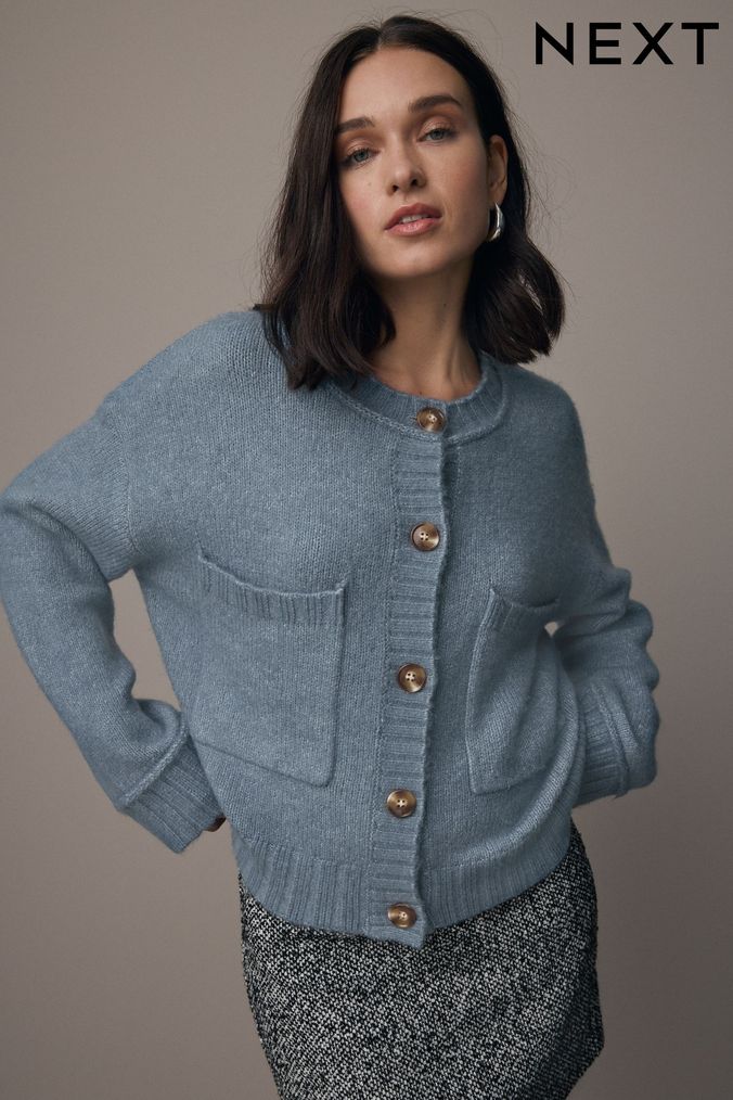 Buy Women s Cardigans Round Neck Knitwear Online Next UK