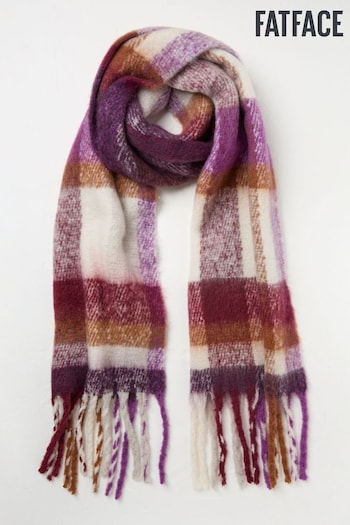 FatFace Purple Eva Check Scarf (E29849) | £35