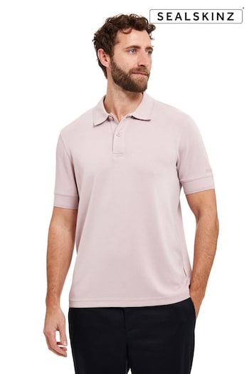 SEALSKINZ Purple Roydon Soft Touch Polo Shirt (E29924) | £95