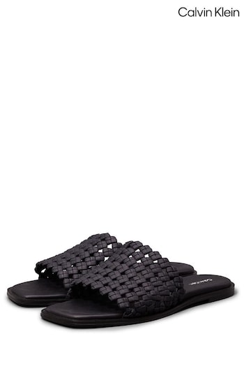 Calvin Klein Black Flat Slides (E29946) | £110