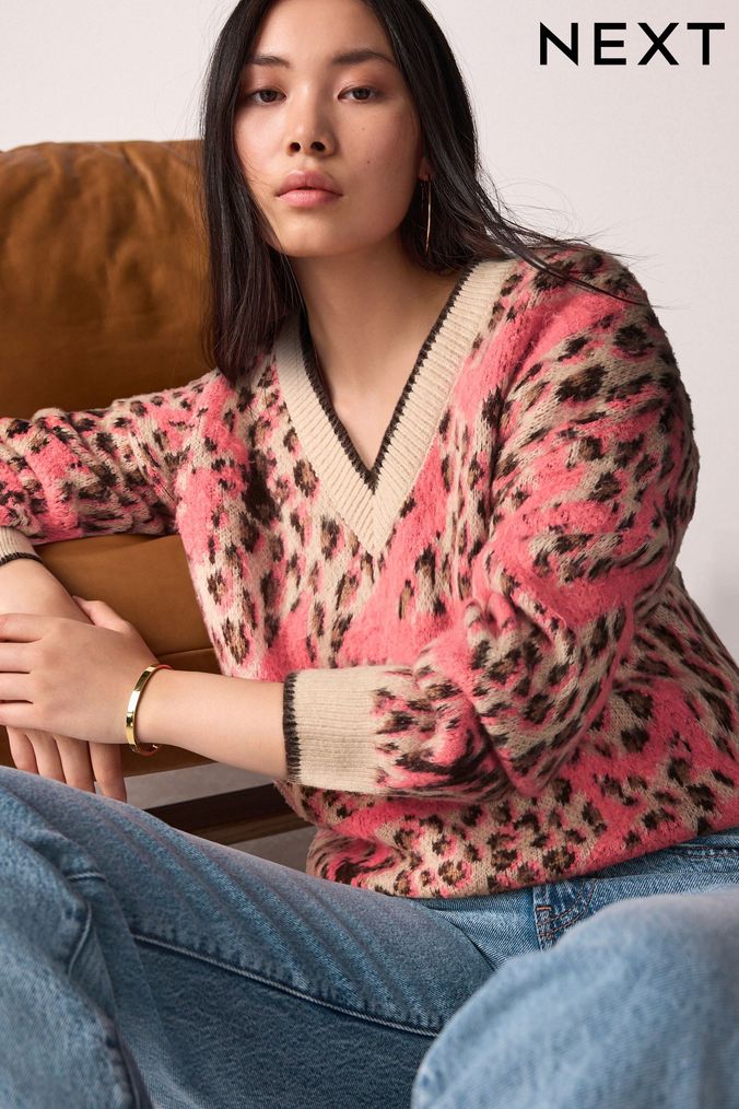 Next animal print jumper online