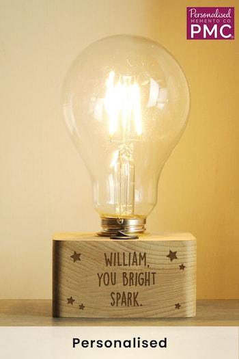 Personalised LED Bulb Small Desk Light by PMC (E30577) | £20