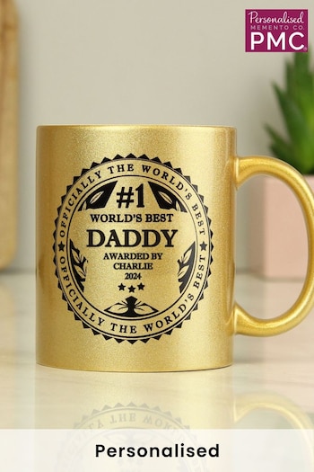 Personalised Worlds Best Gold Mug by PMC (E30582) | £14