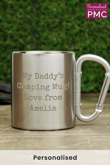 Personalised Stainless Steel Carabiner Mug by PMC (E30585) | £15