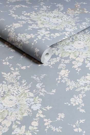 Shabby Chic by Rachel Ashwell® Slate Grey Garden Floral Wallpaper (E30673) | £60