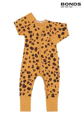 Bonds Leopard Animal Print Zip Wondersuit Sleepsuit (E30687) | £22