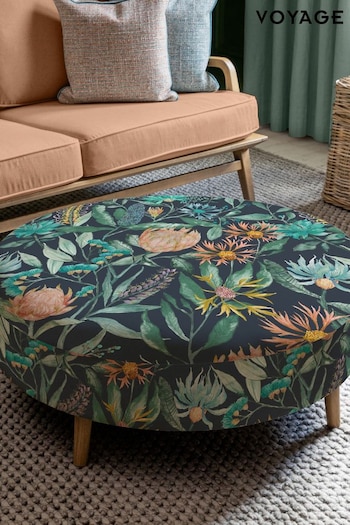 Voyage Maison Sapphire Petra Fortazela Floral Footstool (E30812) | £215