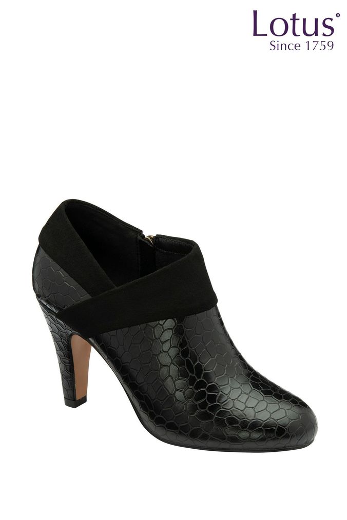Lotus black patent shoes discount