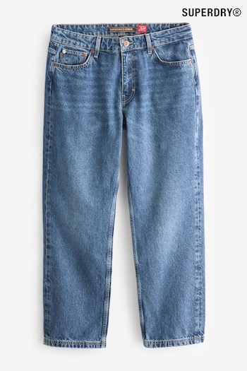 Superdry Springs Vintage Custom Mid Rise Straight Leg 100% Cotton Jeans (E30928) | £65