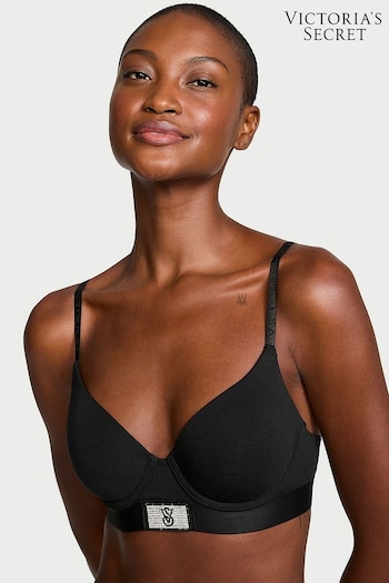 Victoria's Secret Black Lightly Lined Demi Shine Patch Bra (E31167) | £39