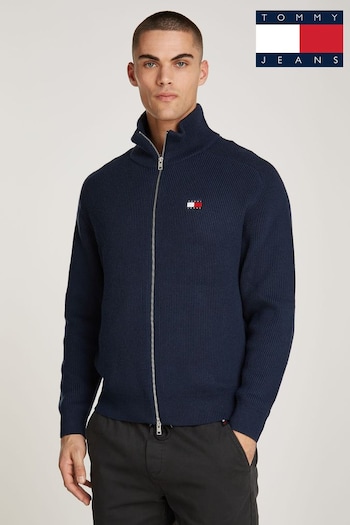 Tommy Jeans Relaxed Blue Zip Sweater (E31462) | £95