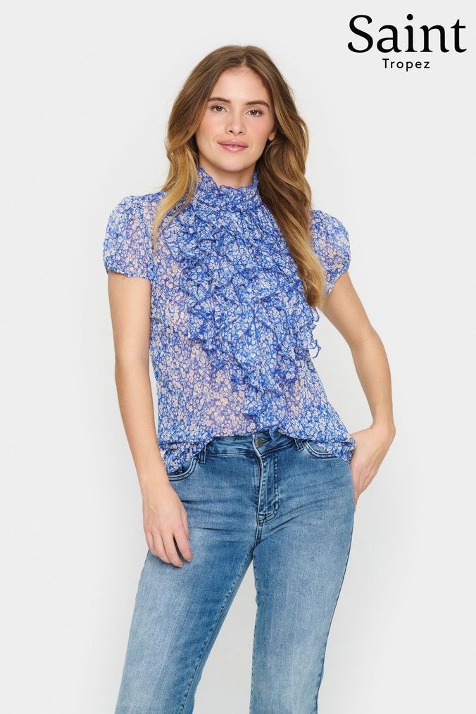 Saint tropez ruffle blouse best sale