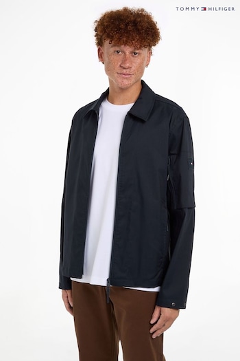Tommy Men Hilfiger Blue Technical Shirt Jacket (E31884) | £160