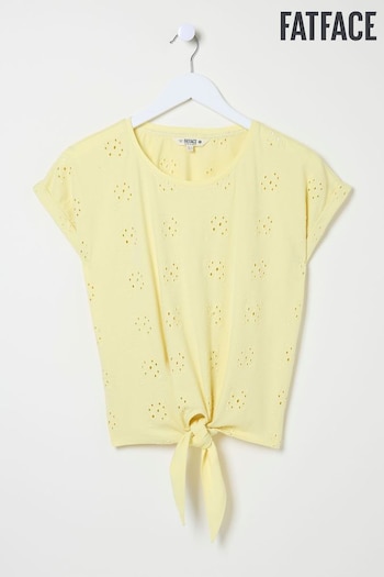 FatFace Yellow Tie Front Top (E31938) | £38