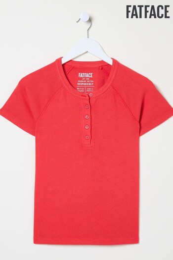 FatFace Red Rib T-Shirt (E31948) | £25