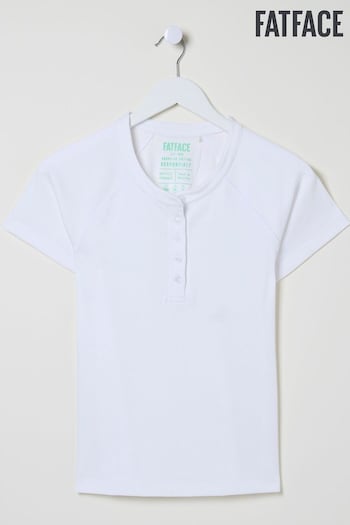 FatFace White Rib T-Shirt (E31951) | £25